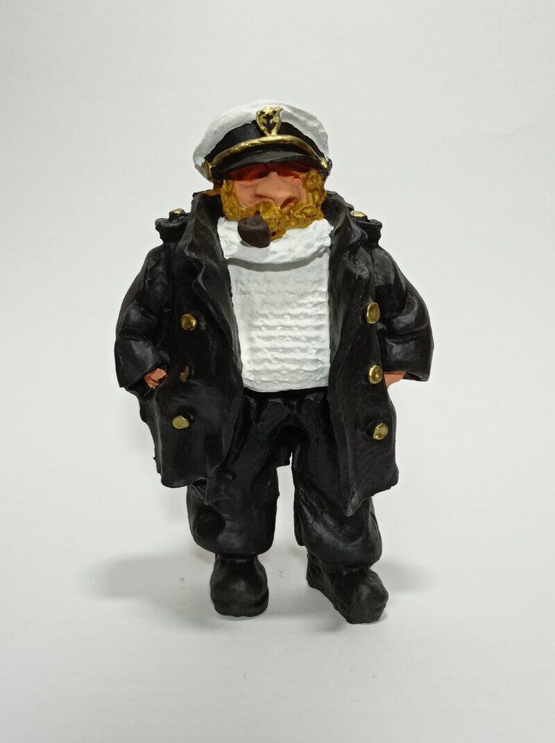 Personaje gordo marino cuello mao