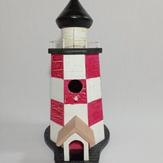 Faro rojo craquelado