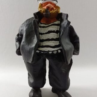 Gordo marino grumete con saco