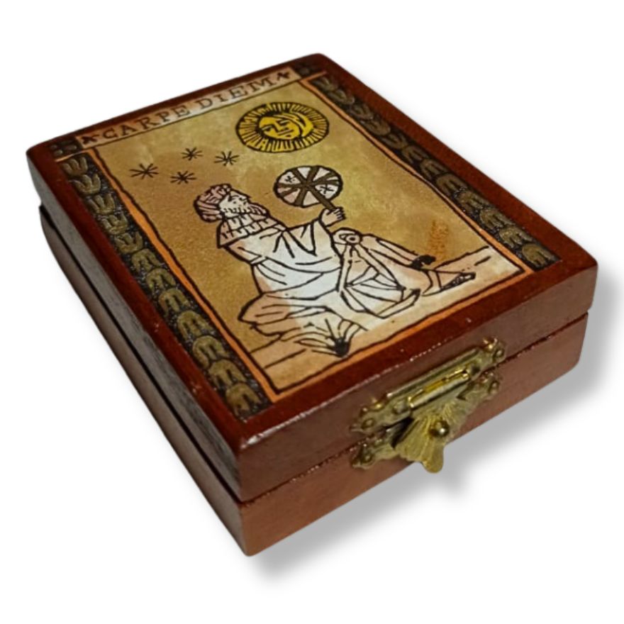 caja reloj solar cafe