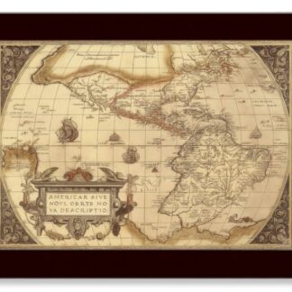 cromo mapa antiguo america
